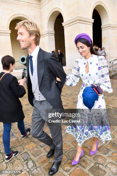 Prince Christian de Hanovre and his wife Princess Alessandra de Osma attend the Wedding of Prince Jean-Christophe Napoleon and Olympia Von...