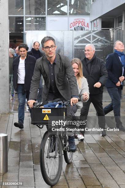 Gael Garcia Bernal attends the shooting remake of Louis Lumiere's 1st French short black-and-white silent documentary film 'La Sortie de l'Usine'...