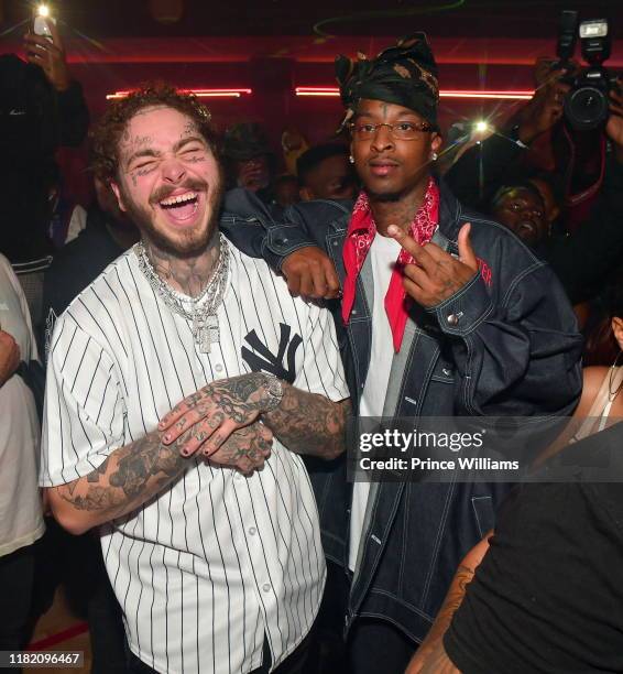 Post Malone Rage 295 Post Malone And 21 Savage Photos & High Res Pictures - Getty Images