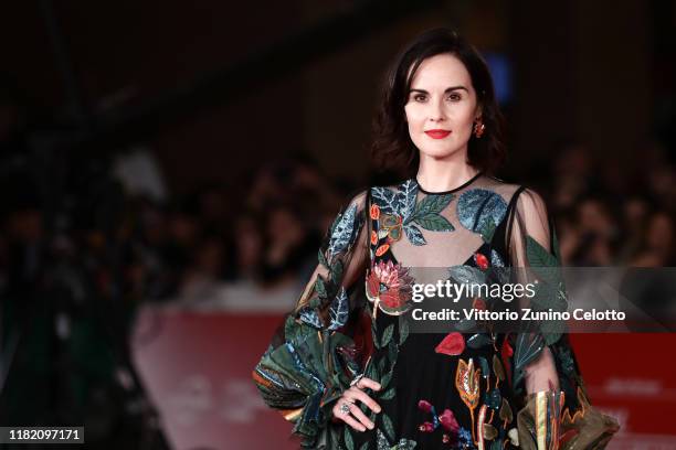 Michelle Dockery attends the "Downton Abbey" red carpet during the 14th Rome Film Festival on October 19, 2019 in Rome, Italy.