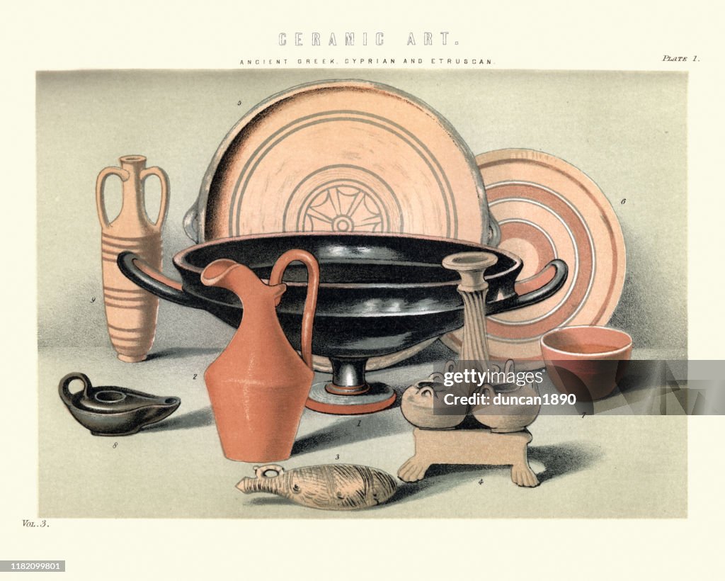 Ceramic art, Ancient Greek, Cyprian and Etruscan