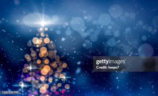 abstract christmas tree - sun flare trees stock illustrations
