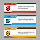 Banner design template set. Modern horizontal business background layout or header. Vector illustration.