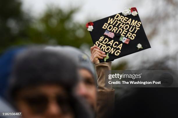 Demonstrators gather in front of the United States Supreme Court, where the Court is hearing arguments on Deferred Action for Childhood Arrivals -...