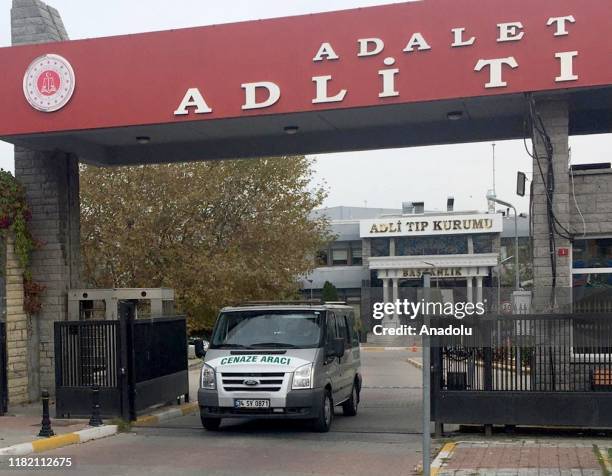 Funeral vehicle carrying the former British military intelligence officer James Gustaf Edward Le Mesurier, who was found dead in Istanbuls Beyoglu...