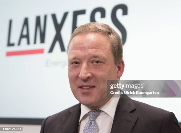 Press conference quarter 3 of the speciality chemicals manufacturer Lanxess AG in Cologne. Matthias Zachert, Chief Executive Officer of Lanxess AG,...