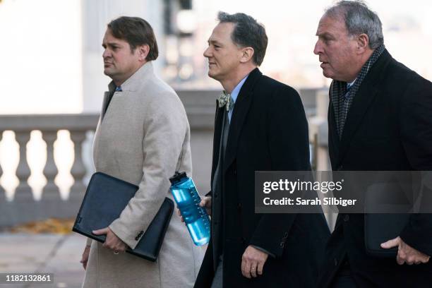 George P. Kent, a senior State Department official, arrives at the Longworth House Office Building to appear before the House Intelligence Committee...