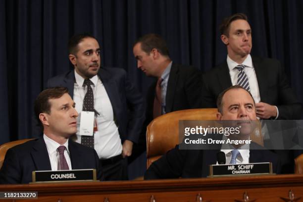 Daniel Goldman , attorney and director of investigations with the House Intelligence Committee, and House Intelligence Committee Chairman Adam Schiff...