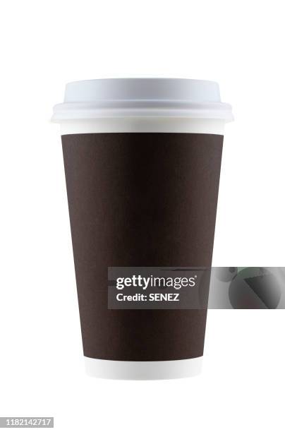 disposable coffee cups / tea cups / paper cup - coffee take away cup simple stock pictures, royalty-free photos & images