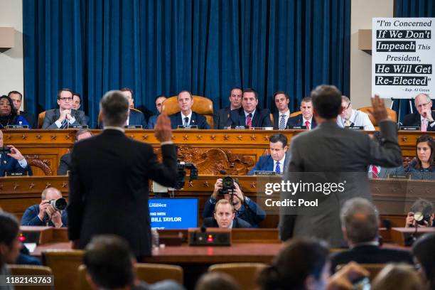 Charge d'Affaires at the US embassy in Ukraine Bill Taylor Jr. And Deputy Assistant Secretary of State for Europe and Eurasia George Kent are sworn...