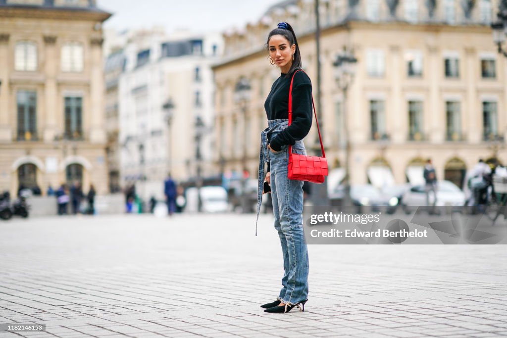 Street Style : Paris Fashion Week - Womenswear Spring Summer 2020 : Day Three
