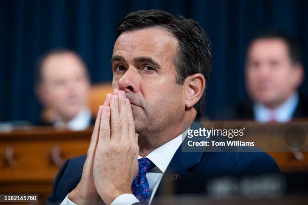 Rep. John Ratcliffe, R-Texas, attends the House Intelligence Committee hearing on the impeachment inquiry of President Trump in Longworth Building on...