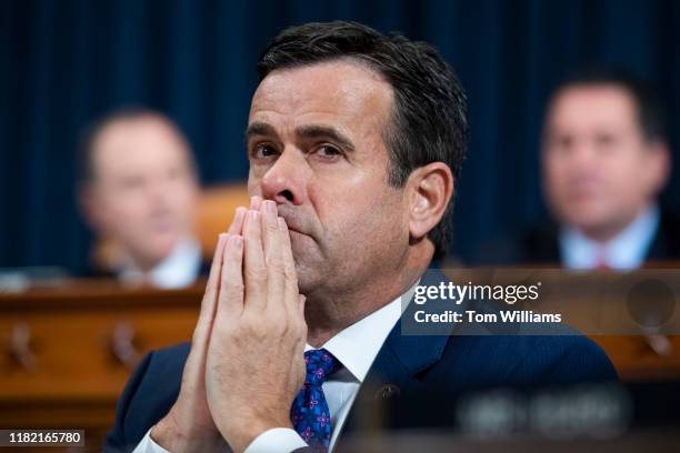 Rep. John Ratcliffe, R-Texas, attends the House Intelligence Committee hearing on the impeachment inquiry of President Trump in Longworth Building on...
