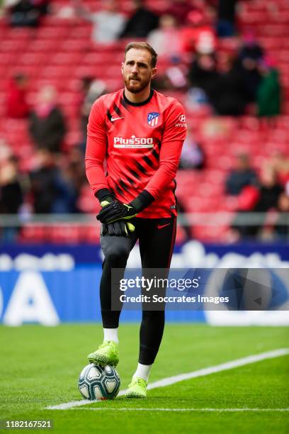 Jan Oblak of Atletico Madrid during the La Liga Santander match between Atletico Madrid v Espanyol at the Estadio Wanda Metropolitano on November 10,...