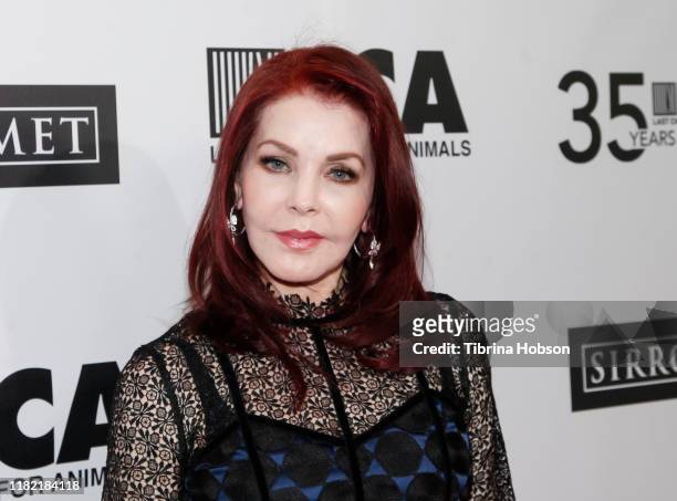 Priscilla Presley attends the Last Chance for Animals' 35th anniversary gala at The Beverly Hilton Hotel on October 19, 2019 in Beverly Hills,...
