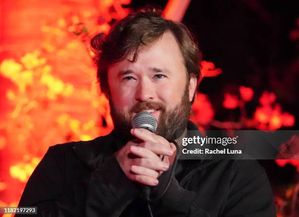 Haley Joel Osment participates in the Cinespia 20th anniversary screening of "The Sixth Sense" presented by Amazon Studios at Hollywood Forever on...