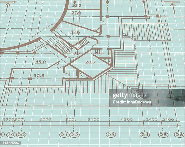 architectural plan. - penthouse interior stock illustrations
