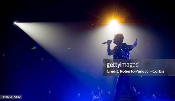 Fabrizio Moro Performs on October 18, 2019 in Rome, Italy.