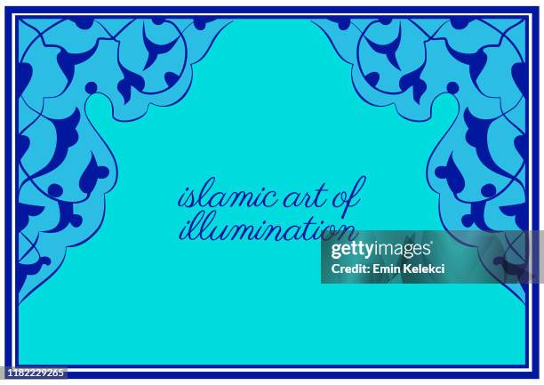 classical ottoman turkish style floral pattern - ramadan background stock illustrations