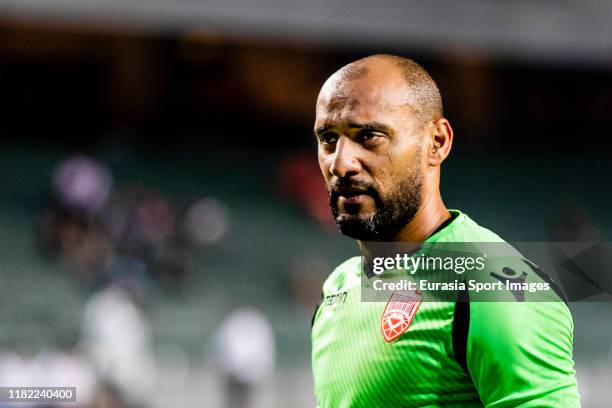 Goalkeeper Sayed Mohamed Abbas of Bahrain looks on prior to the FIFA World Cup Asian Qualifier 2nd Round match between Hong Kong and Bahrain at Hong...