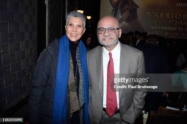 Guest and Bharat Bhise attend The Wing Hosts The World Premiere Of Roadside Attractions' "The Warrior Queen Of Jhansi" at Metrograph on November 13,...