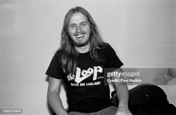 Portrait of American singer Johnny Van Zant at WLUP radio station in Chicago, Illinois, May 7, 1981.