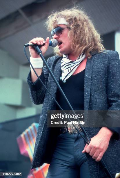 Johnny Van Zant performs on stage at the Petrillo Bandshell in Chicago, Illinois, July 4, 1985.