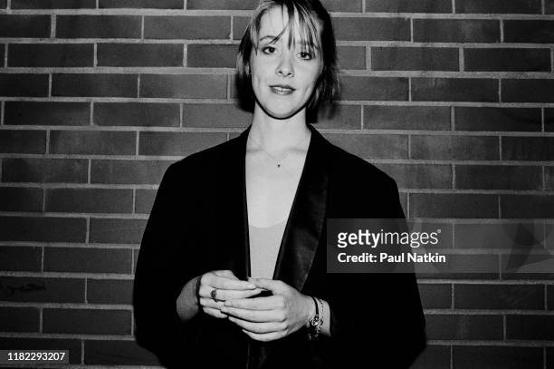 Portrait of American Folk and Pop musician Suzanne Vega as she poses at the West End nightclub, Chicago, Illinois, July 16, 1985.