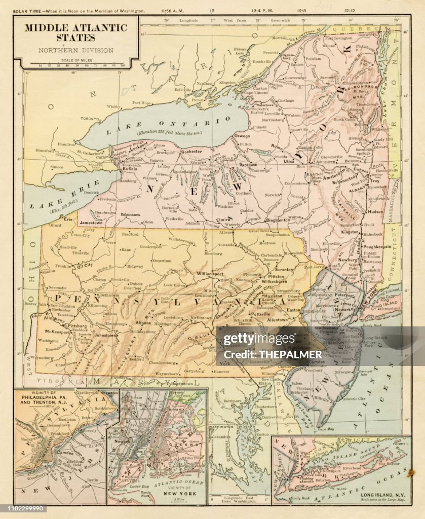 Map Middle Atlantic States 1899