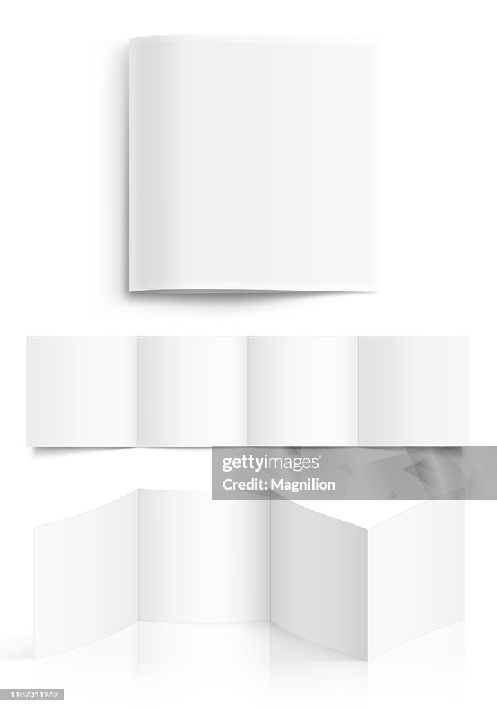 White Square Shape Opuscolo vuoto