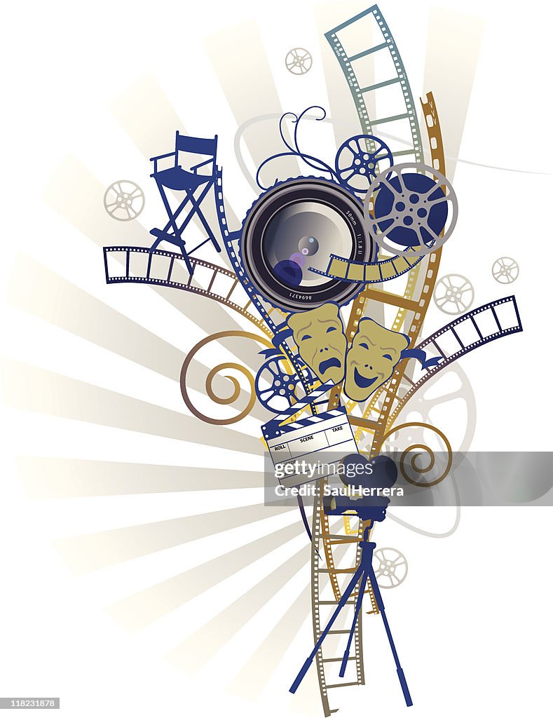 Movie bouquet - camera lens ornament