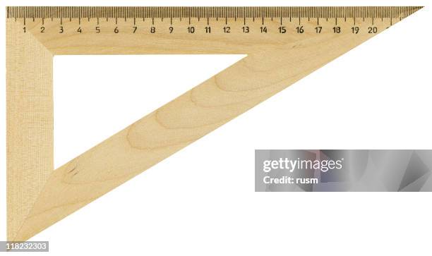 hi-res wooden ruler with clipping path on white background - rule stock pictures, royalty-free photos & images