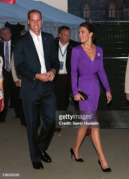 Prince William, Duke of Cambridge and Catherine, Duchess of Cambridge attend the Evening National Canada Day Celebrations on day 2 of the Royal...