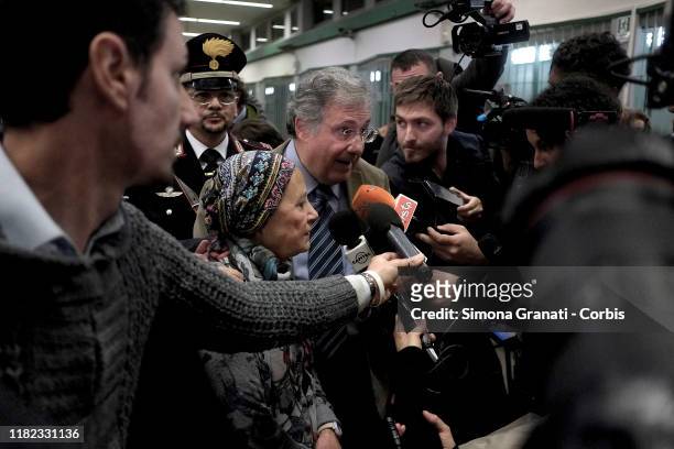 Rita Calore and Giovanni Cucchi, Stefano's parents,after the sentence of the trial Cucchi Bis against the Carabinieri accused of the murder of...