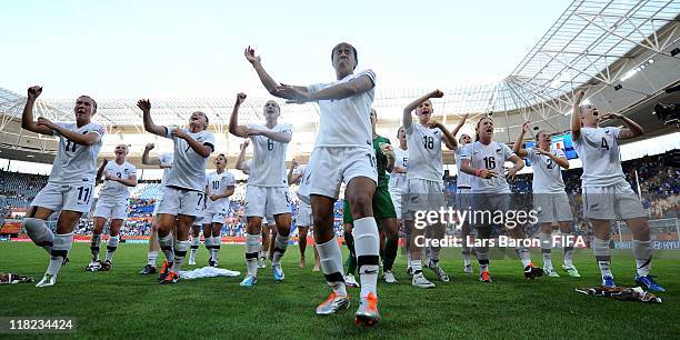 Kristy Hill of New Zealand and her team mates perform the Haka after the FIFA Women's World Cup 2011 Group B match between New Zealand and Mexico at...