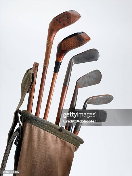 antique golf clubs - golf club stock pictures, royalty-free photos & images