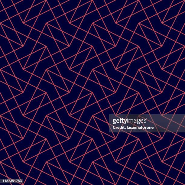 seamless geometric vector pattern - interlocked stock illustrations
