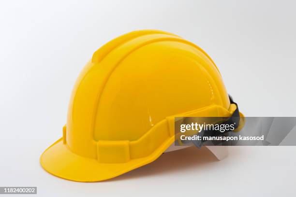 helmet on white background - hard hat stock pictures, royalty-free photos & images