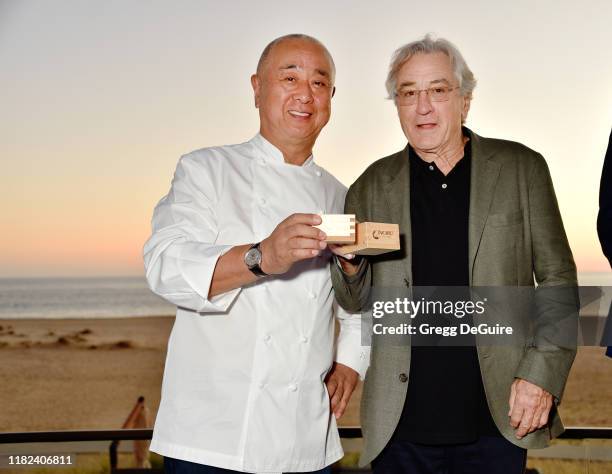 Executive Chef & Owner Chef Nobu Matsuhisa and Co-Founder Robert De Niro attend Nobu Los Cabos Official Hotel Launch & Sake Ceremony on November 13,...