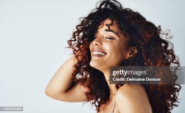 i choose to love myself - curly hair stock pictures, royalty-free photos & images