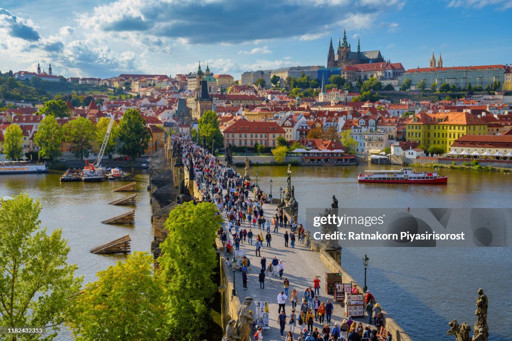 The Charles Bridge of Prague, Czech Republic.