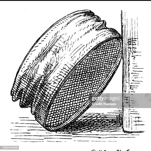 the cheese sieve - sieve stock illustrations