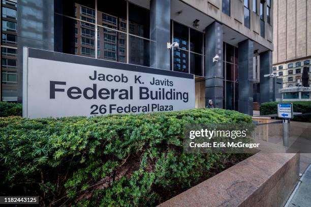 Immigration Court building entrance at 26 Federal Plaza in New York.