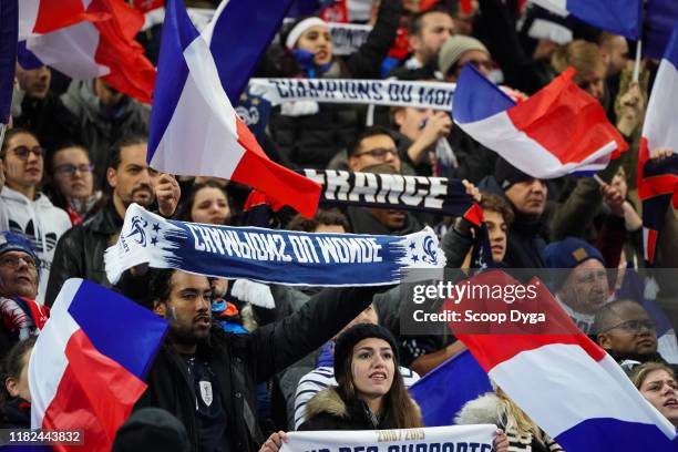 Fans of France during the Euro Cup Qualification - Group H match between France and Moldavie on November 14, 2019 in Saint-Denis, France.