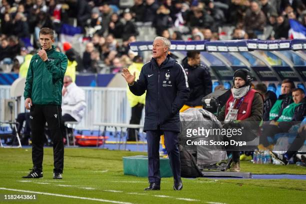 Didier DESCHAMPS coach of France during the Euro Cup Qualification - Group H match between France and Moldavie on November 14, 2019 in Saint-Denis,...
