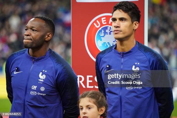 Steve MANDANDA and Raphael VARANE of France during the Euro Cup Qualification - Group H match between France and Moldavie on November 14, 2019 in...