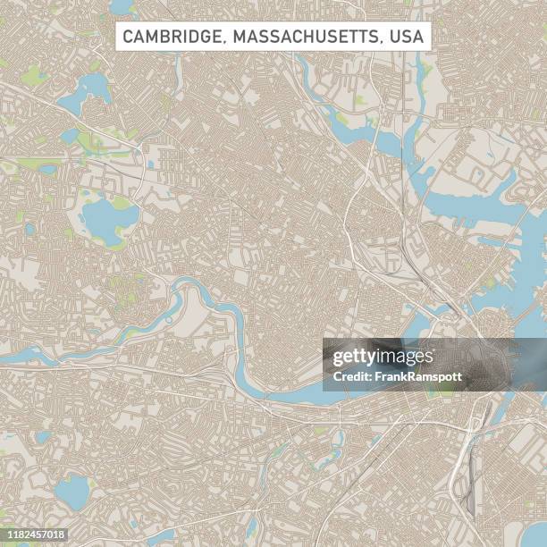 ケンブリッジマサチューセッツ州米国都市街路地図 - cambridge massachusetts点のイラスト素材／クリップアート素材／マンガ素材／アイコン素材