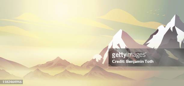 46 Sunrise Mountain Drawing High Res Illustrations - Getty Images