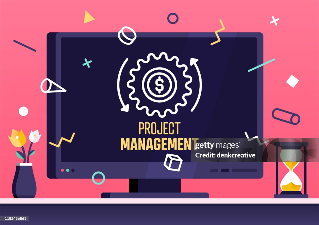 Program Management Visual Banner Vector Web Banner Design For Project Management High-Res Vector Graphic ...
