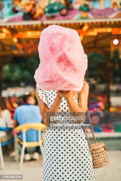 what happens at the carnival stays at the carnival - cotton candy stock pictures, royalty-free photos & images